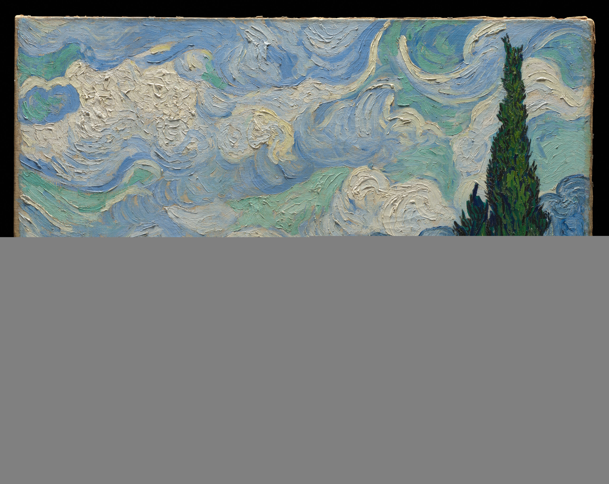 Wheat Field with Cypresses